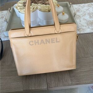 CHANEL Beige Caviar  Shoulder Bag